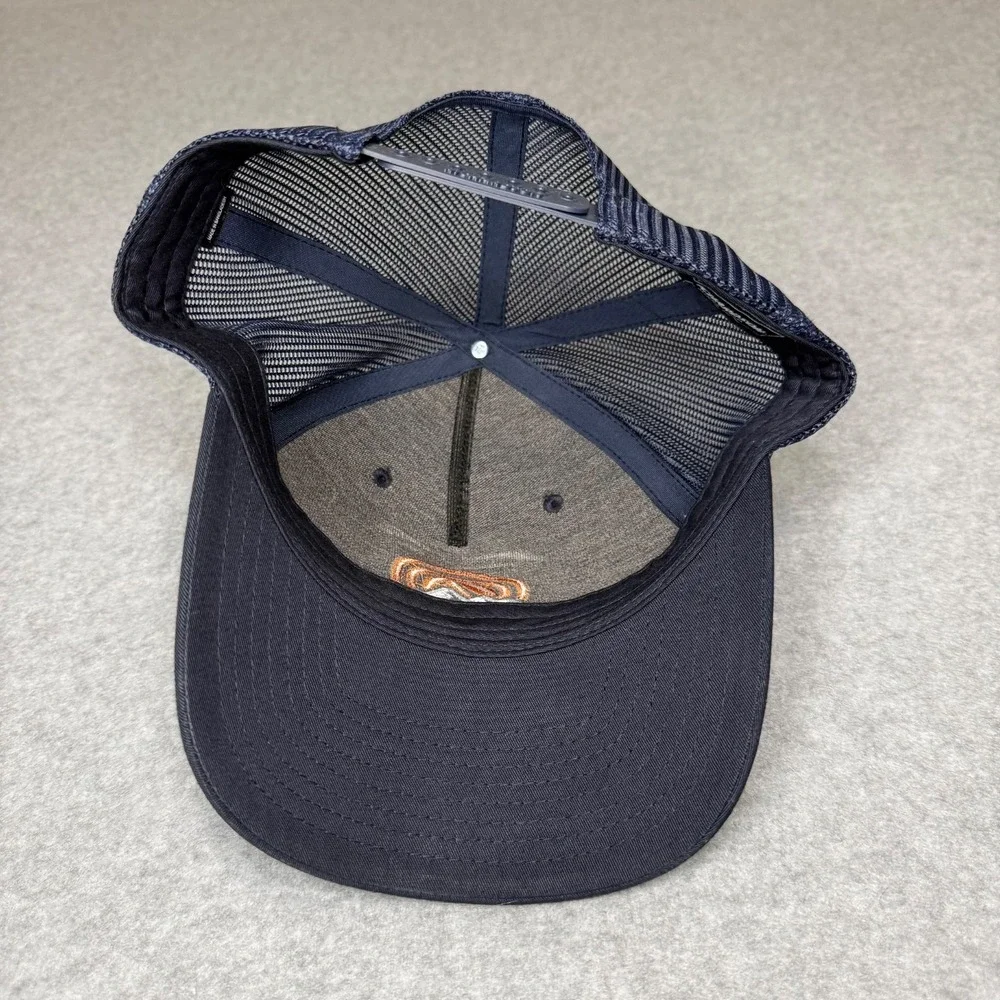 Mountain Sunrise Embroidered Trucker Outdoor Hike Hat Navy Blue Richardson 112
